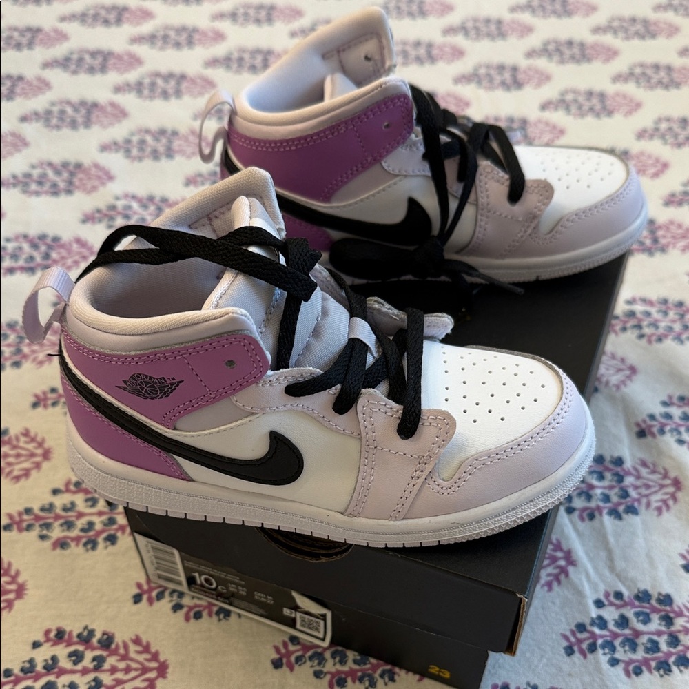 Air Jordan Kids' Sneakers in Purple and White